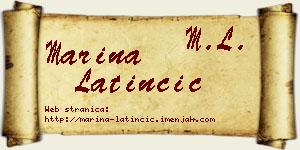 Marina Latinčić vizit kartica